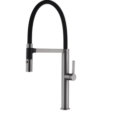 Romeo Sink mixer with Black Hose Brushed Nickel - WT6205BN