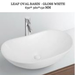 Leaf basin - Gloss white 630mm