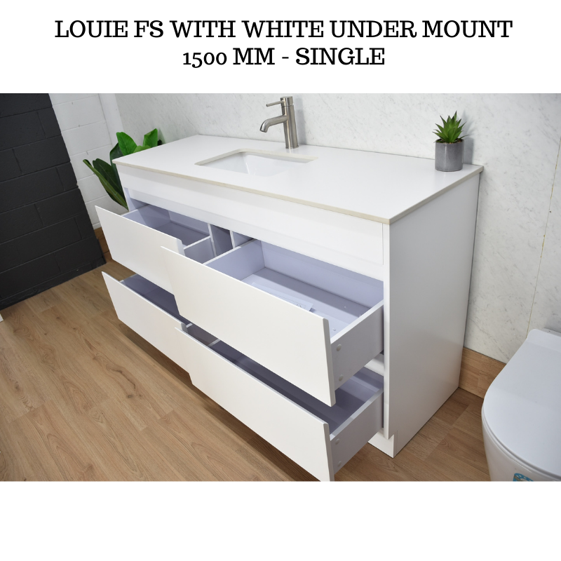 LOUIE Freestanding 1500mm Single Basin Bathroom Vanity