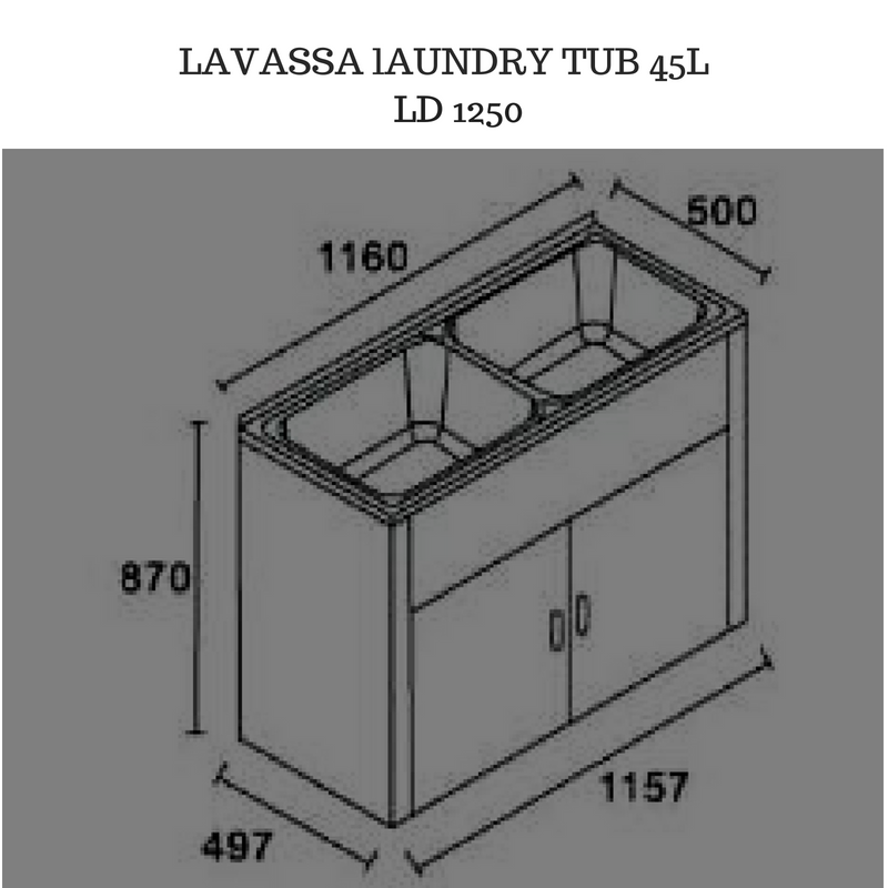 Double laundry online trough and cabinet