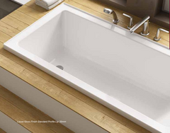 LOUVE INSET BATH 1525mm GLOSS white Acrylic