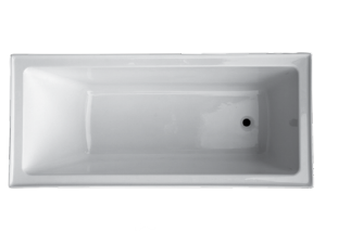 LOUVE INSET BATH 1525mm GLOSS white Acrylic