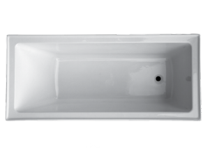 LOUVE INSET BATH 1675mm GLOSS white Acrylic (Copy)