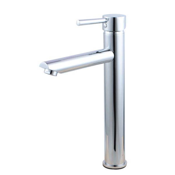Round Pin Handle Basin Mixer Tall Polished Chrome  - WT 6651H