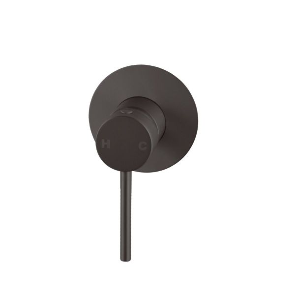 Round Pin Handle Shower/ bath Mixer Gun Metal - WM26.06T
