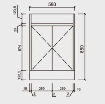 MAYA 600mm Slimline Freestanding Vanity