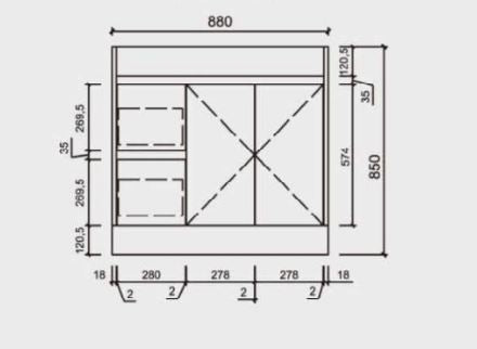 MAYA 900mm Slimline Freestanding Vanity