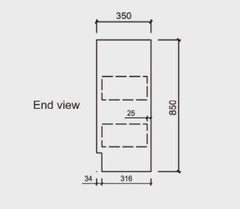 MAYA 600mm Slimline Freestanding Vanity