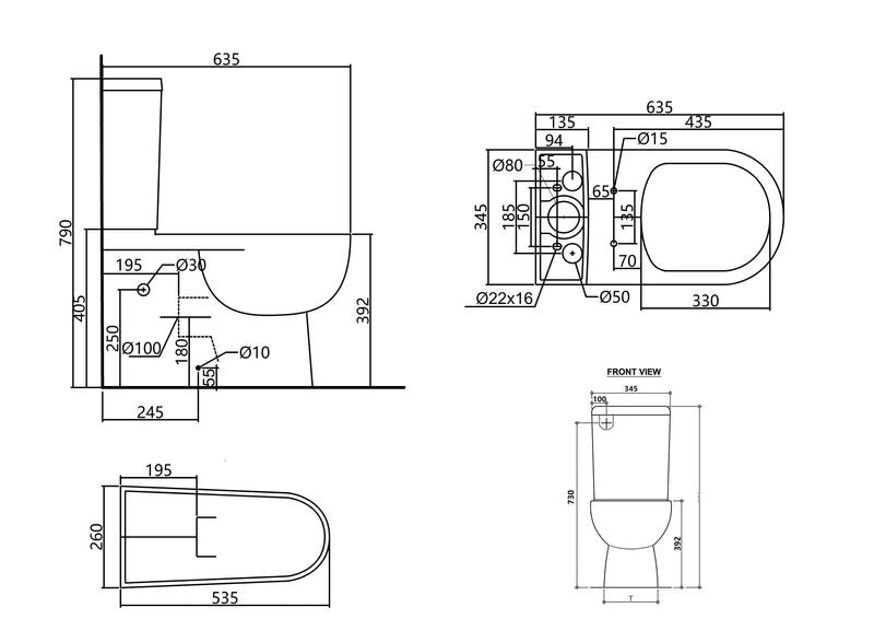 ECT - QUBI iii Rimless Toilet