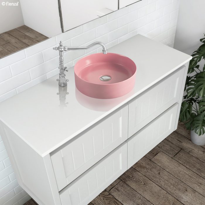 Reba Matte Pink Above Counter Basin