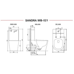 Zumi - Sandra Short Projection Rimless toilet