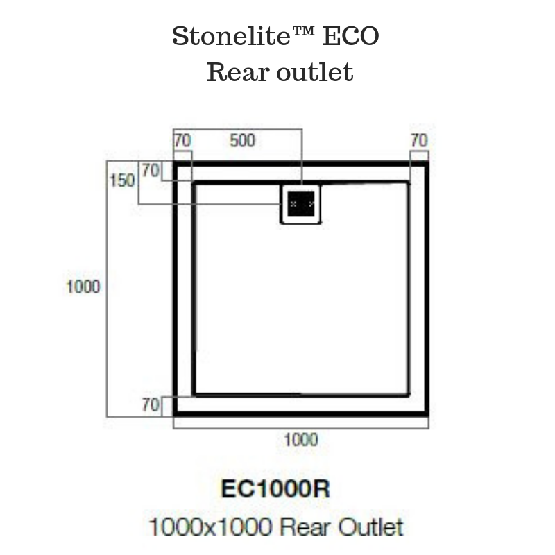Buy Leak Proof dual lip Solid Shower base - Stonelite ECO Online Melbourne