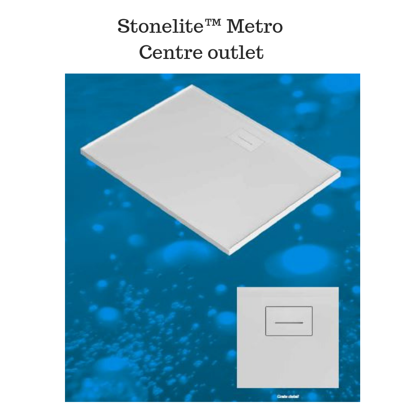 Low Profile Solid Shower base - Stonelite Metro