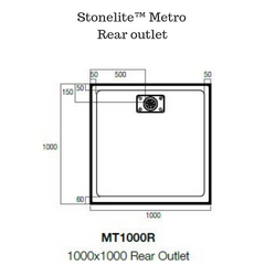 Low Profile Solid Shower base - Stonelite Metro