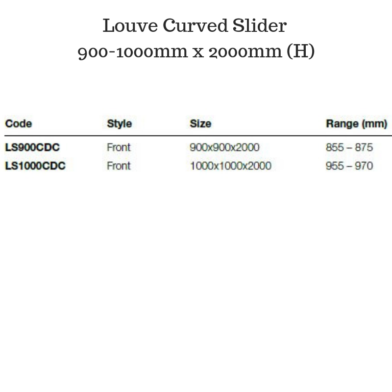Corner Shower screen with curved sliding doors - Louve