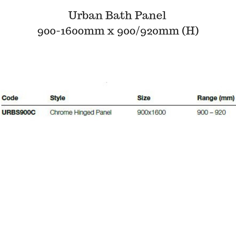 Shower Screen over Bath - Urban Bath Panel