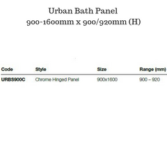 Shower Screen over Bath - Urban Bath Panel