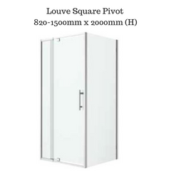 Framed Shower Screen with Pivot door - Louve Square Pivot