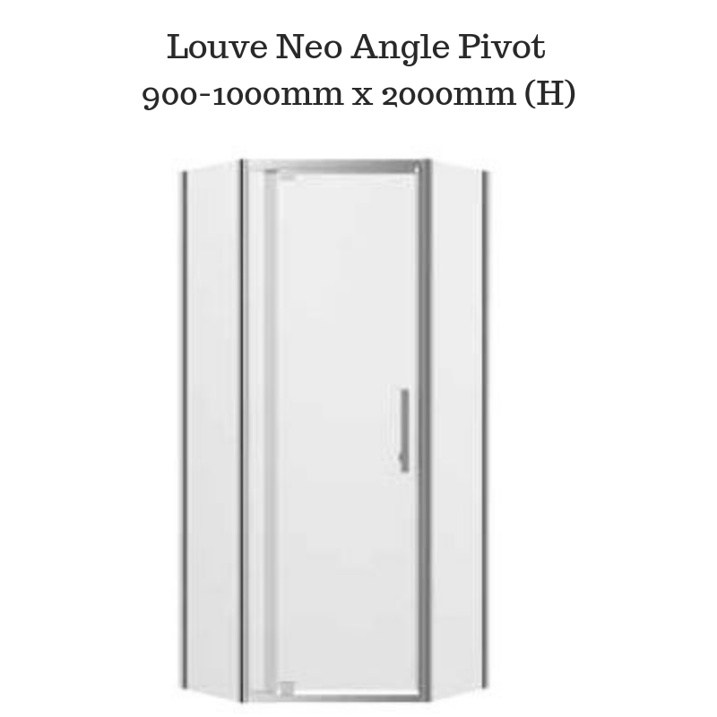 Corner Shower Screen - Louve Neo Angle Pivot