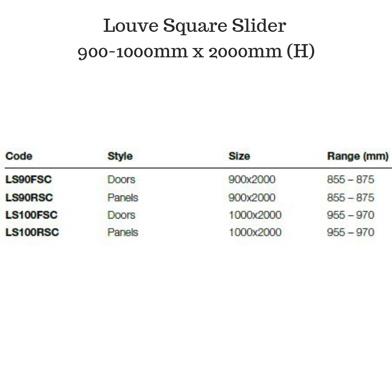 Corner Entry Shower Screen with Sliding doors - Louve Square Slider