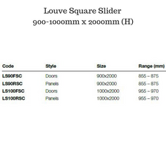 Corner Entry Shower Screen with Sliding doors - Louve Square Slider