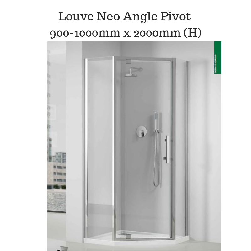 Corner Shower Screen - Louve Neo Angle Pivot