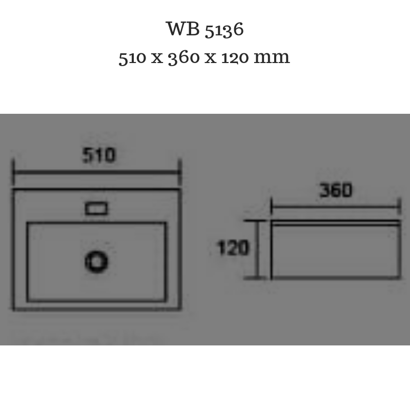 ACQUA - Square Wide Basin with Tap hole
