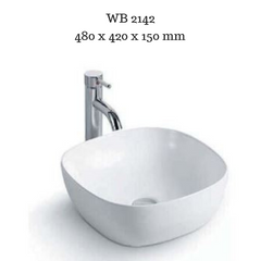 Rectangular Bathroom basin with rounded corners - Romeo ii WB2142