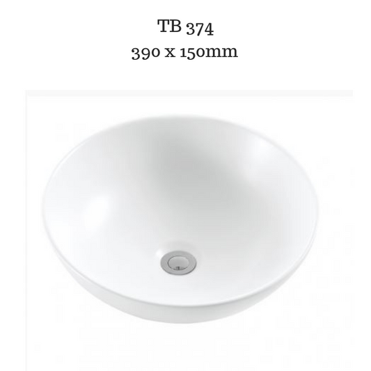 BT 374 Matte White Top Mount Basin 800