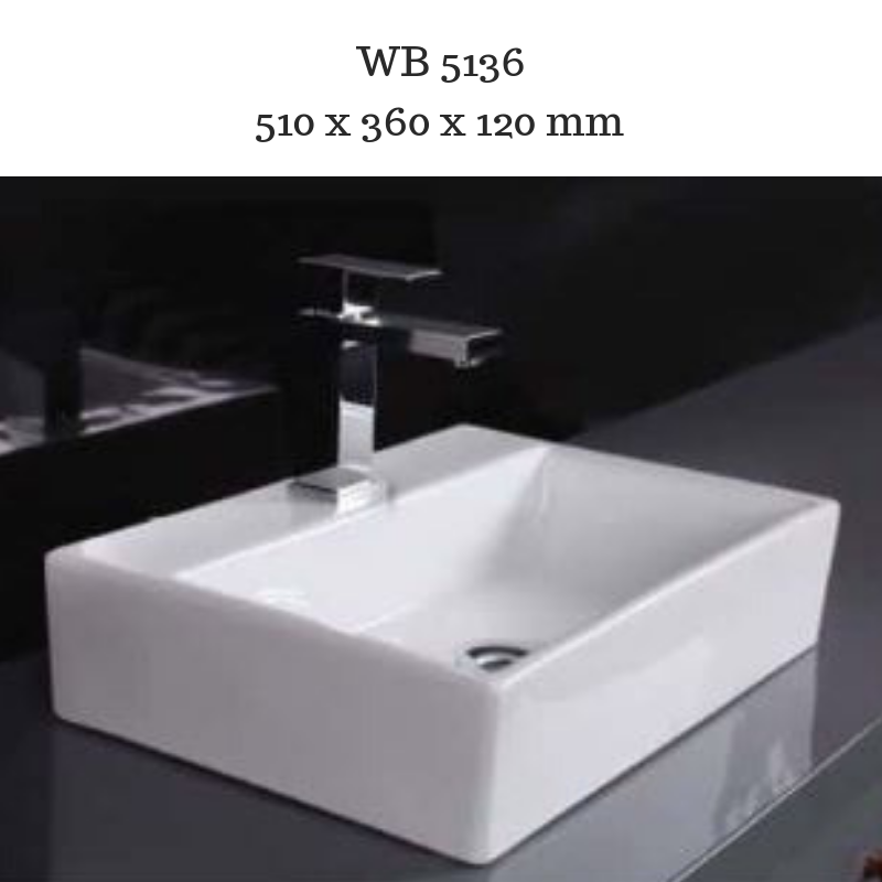 ACQUA - Square Wide Basin with Tap hole