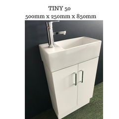 Tiny Small Powder room Vanity