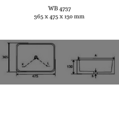 Rectangular basin - Sorrento WB4737