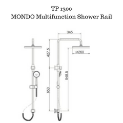 ECT Mondo Chrome Shower set - TP 1300A