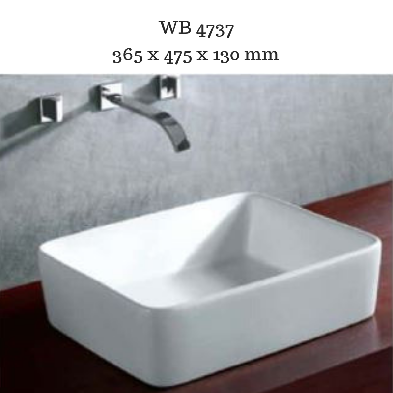 Sorrento - Rectangular basin -  Gloss white
