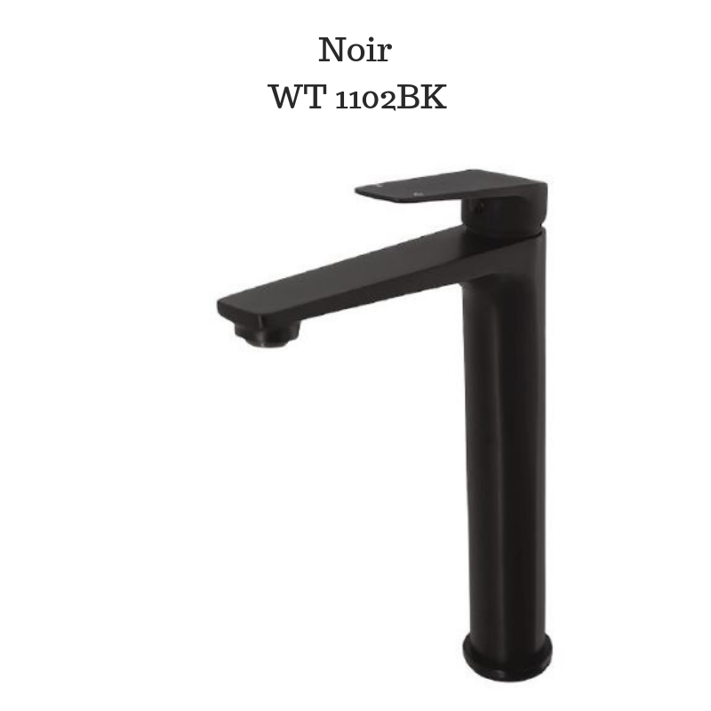 Exon Basin Mixer Matte Black - WT1102BK Tall
