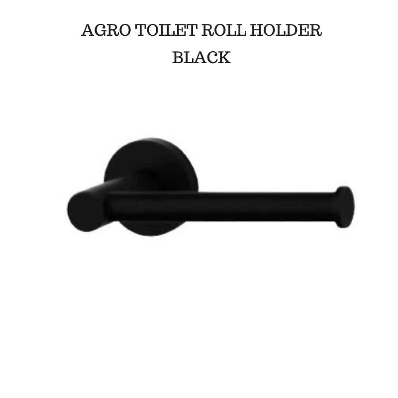 AGRO TOILET ROLL HOLDER - MATT BLACK