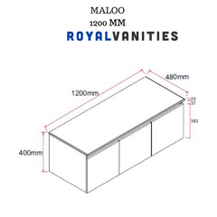 MALOO  SALE- 1200mm Timber Look Wall Hung Bathroom Vanity- (FREE DELIVERY UNAVAILABLE ON CLEARANCE ITEMS)