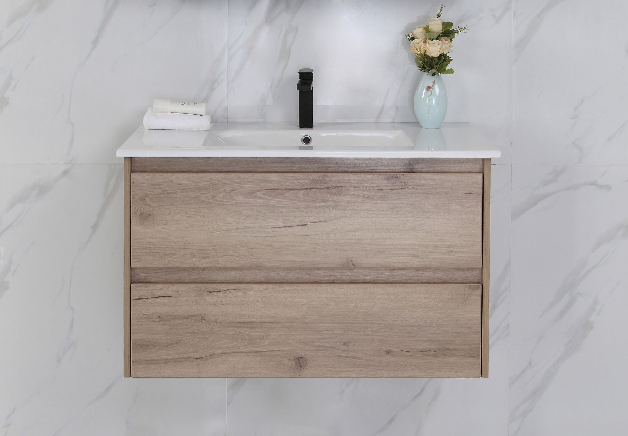 MAX  900mm Timber Look Wall Hung Vanity