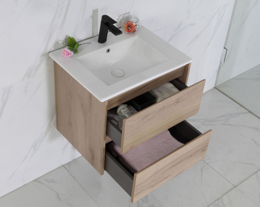 MAX  600mm Timber Look Wall Hung Vanity