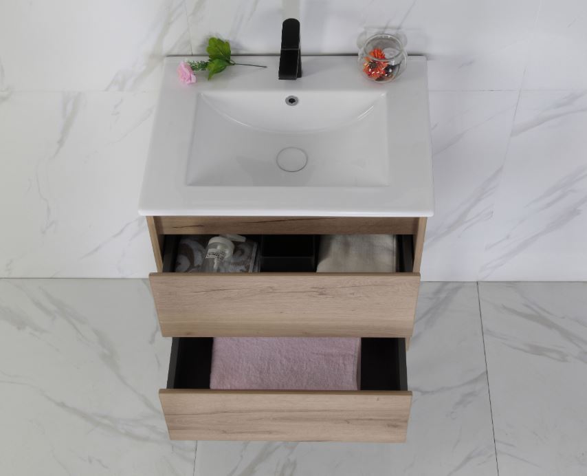 MAX  600mm Timber Look Wall Hung Vanity