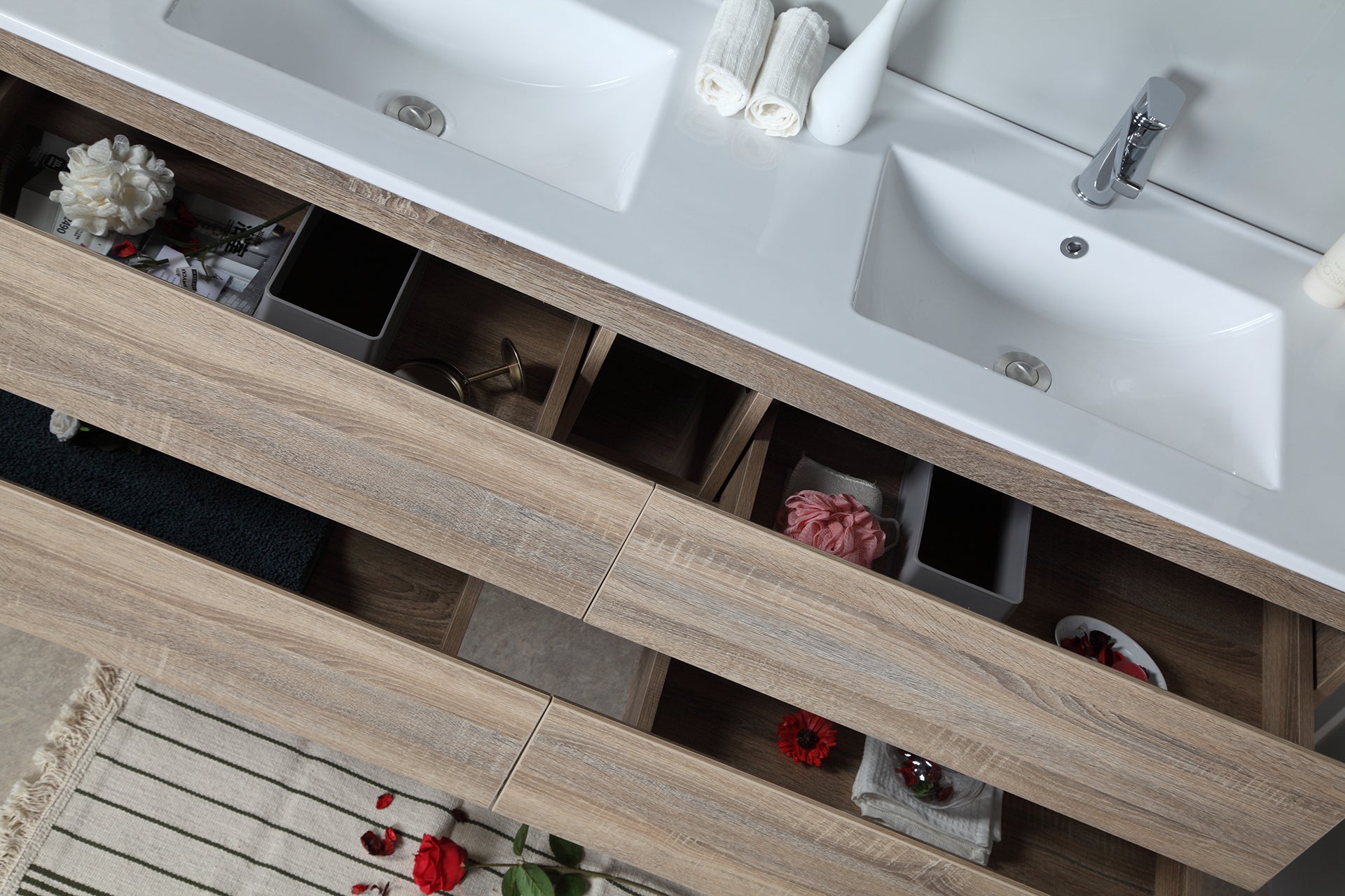 Leo 1500 Wall Hung Timber-look-bathroom-vanity