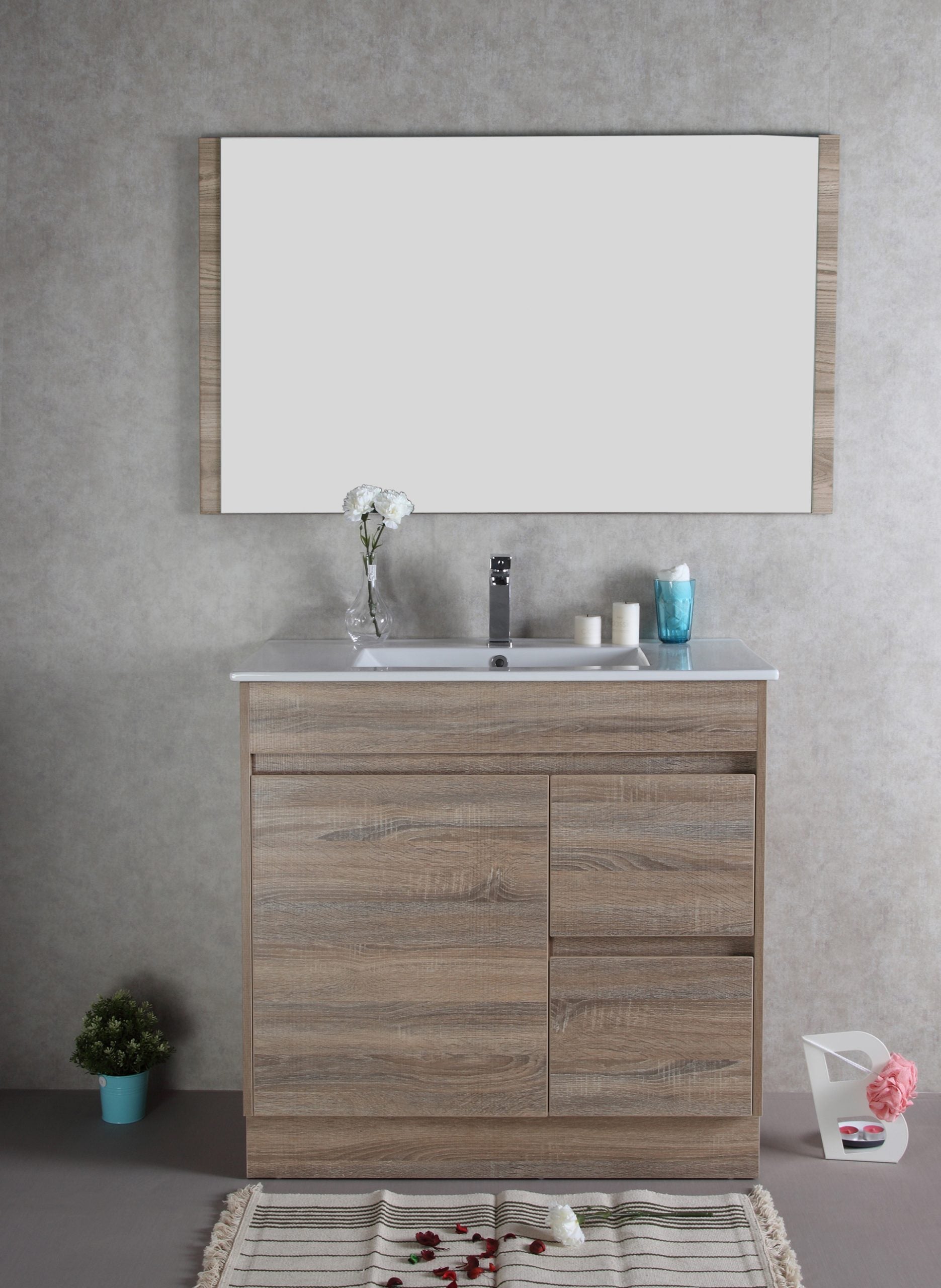 Grace 900mm Freestanding Timber look Bathroom Vanity