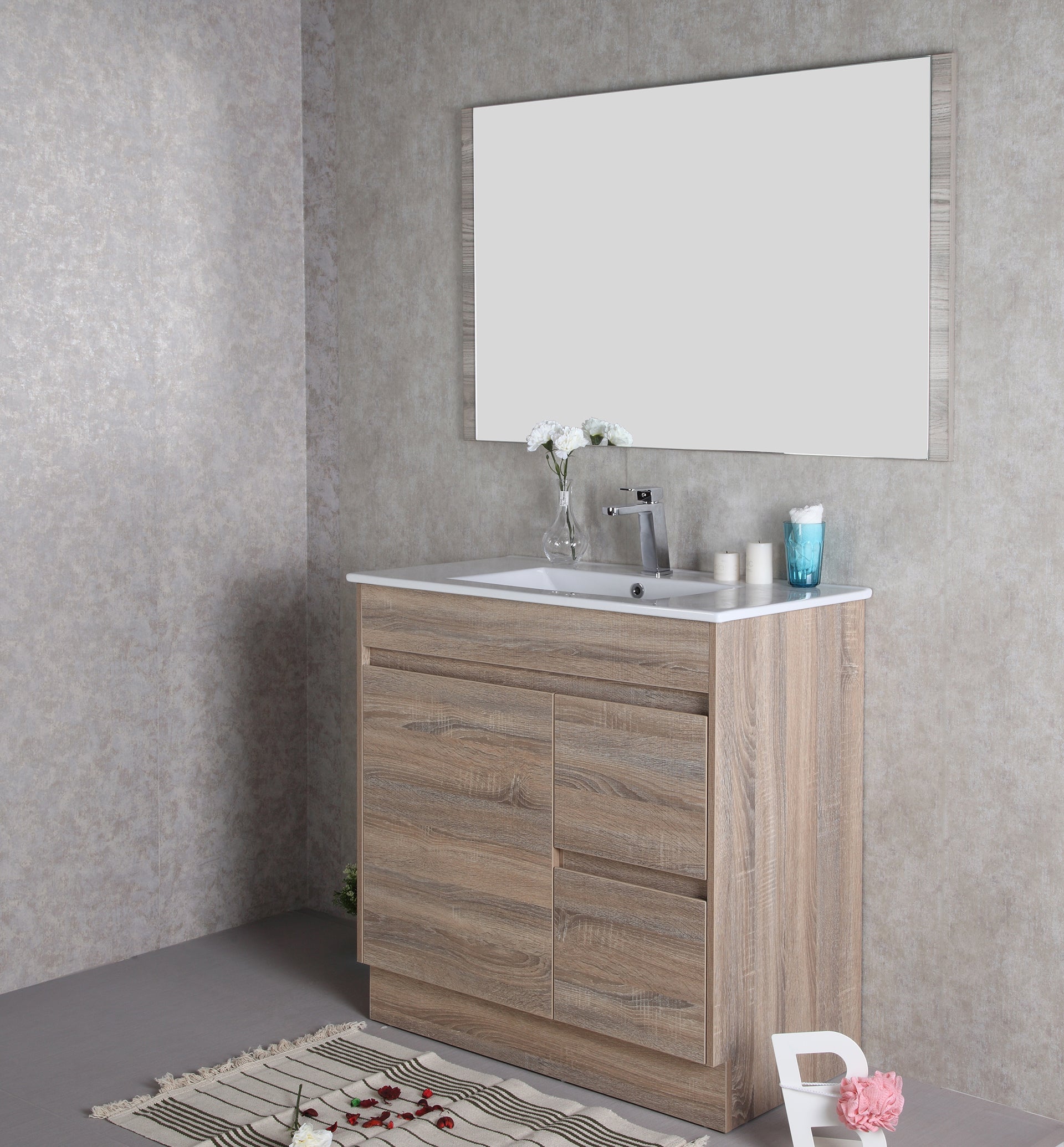 Grace 900mm Freestanding Timber look Bathroom Vanity