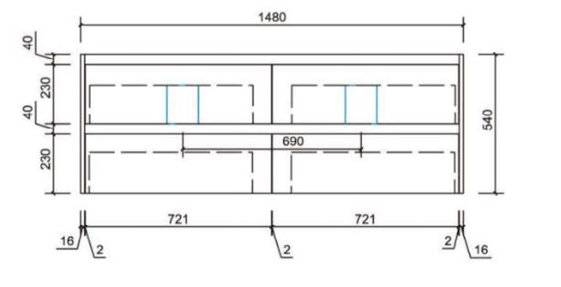 Leo 1500 Wall Hung Timber-look-bathroom-vanity