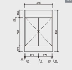 Grace 600mm Freestanding Timber look Bathroom Vanity