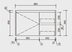 Grace 900mm Wall Hung Timber look Bathroom Vanity