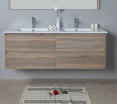 Leo 1500 Wall Hung Timber-look-bathroom-vanity