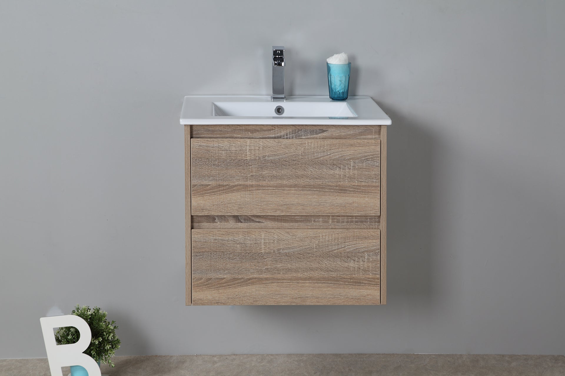 Leo 600 Wall Hung Timber-look-bathroom-vanity