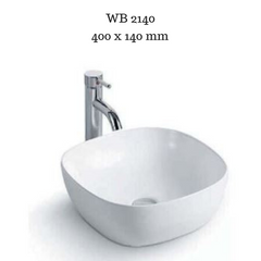 Square Bathroom basin with rounded corners - Romeo WB2140