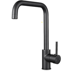 Electroplated Brass Matte Black Swivel Spout Kitchen Mixer Tap - OX1027.KM